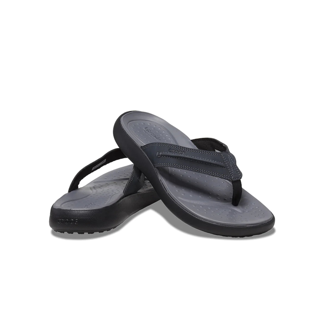 Crocs Mens Yukon Vista II LR Flip Sandals In Black
