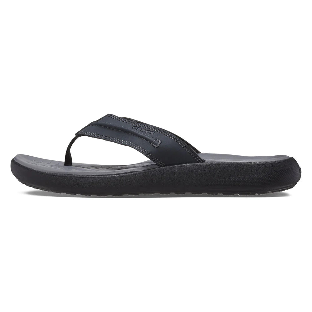 Crocs Mens Black Yukon Vista Ii Lr Flip Sandals