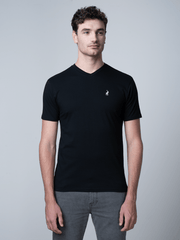 Polo Mens Vneck Tshirt  Black