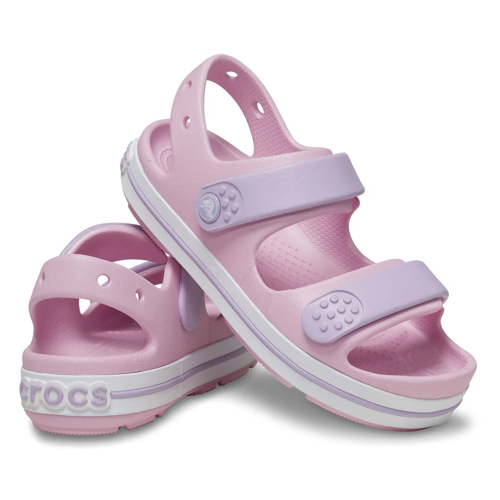 Crocs Girls Crocband Cruiser Sandals In Pink & Purple