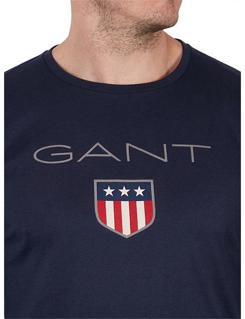 Gant Shield Long Sleeve T-Shirt In Dark Blue