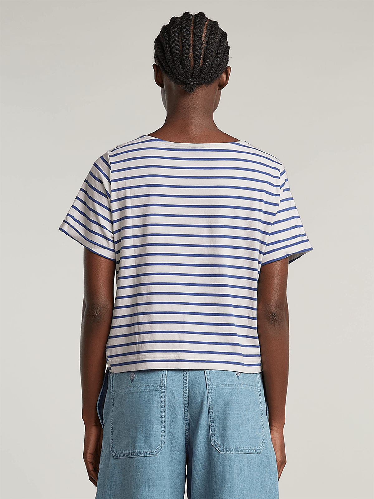 G-Star  Striped Knot R T Wmn Lt Chalk/M