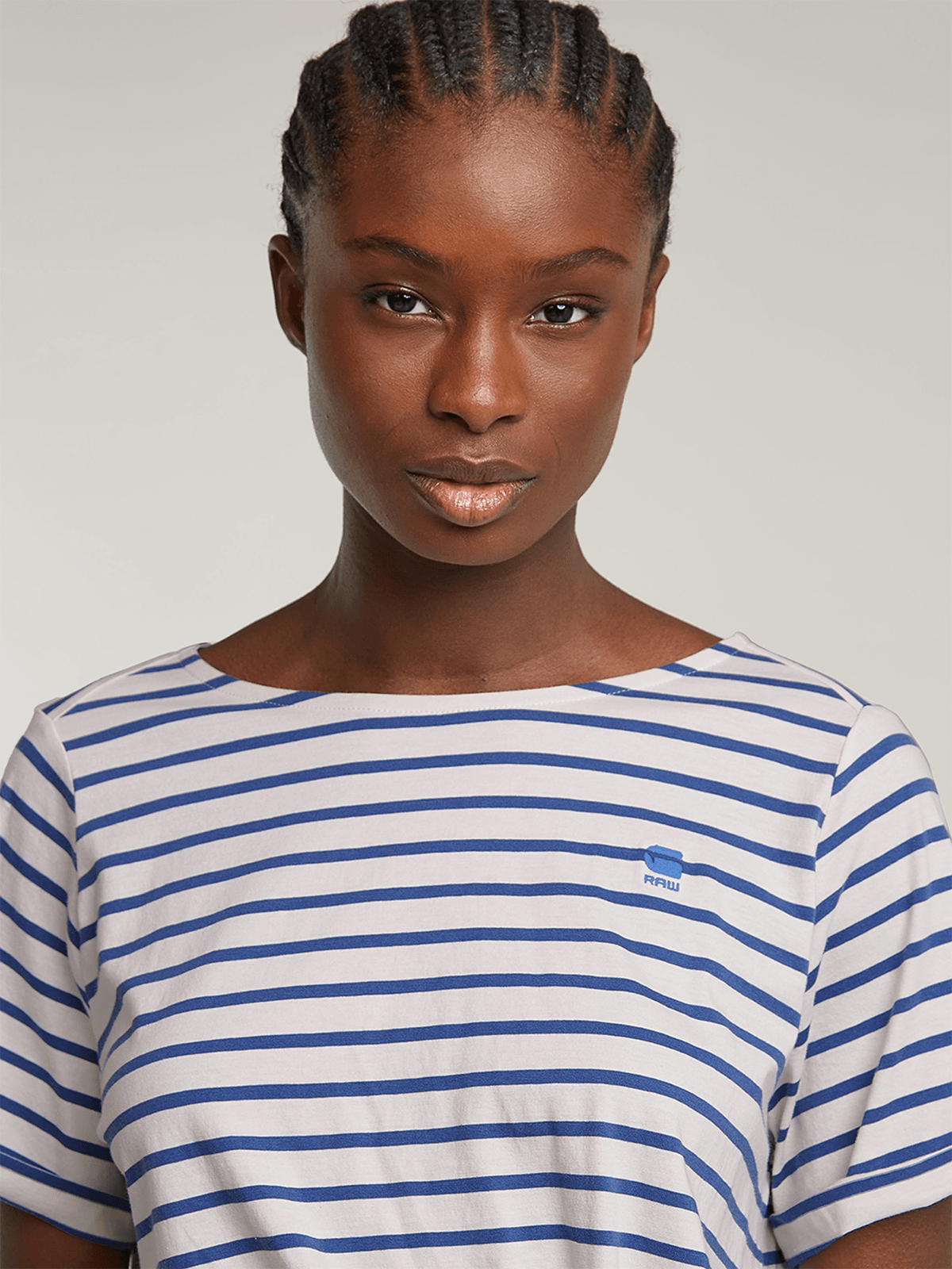 G-Star  Striped Knot R T Wmn Lt Chalk/M