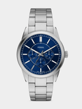 Fossil Mens Pearson Stainless Steel Watch In Silver