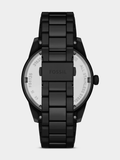 Fossil Mens Pearson Stainless Steel Multi Dial Bracelet Watch In Black