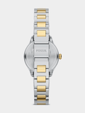Fossil Womens Gilmore Two Tone Watch In Gold In Silver