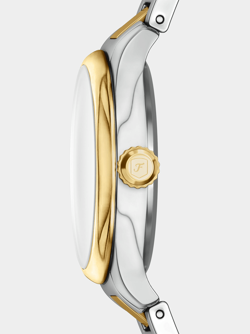 Fossil Womens Gilmore Two Tone Watch In Gold In Silver