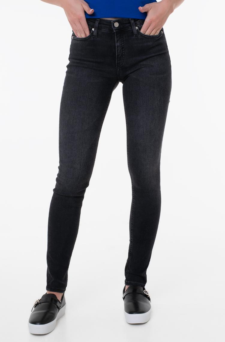 Calvin Klein Women's Black Mid Rise Skinny jeans
