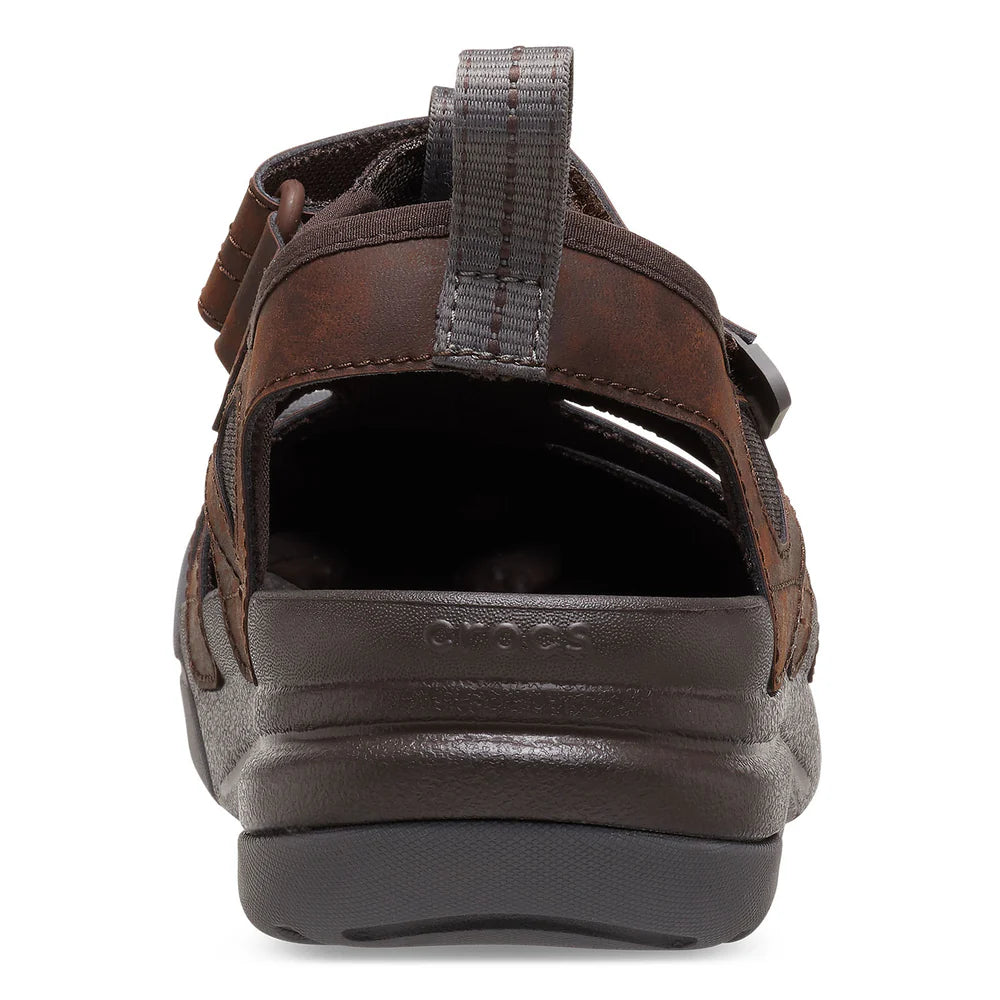 Crocs Mens Yukom Fisherman Sandals In Chocolate