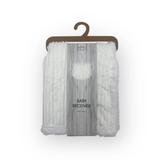 Mother's Choice Sherpa Fleece Stripe Blanket In White