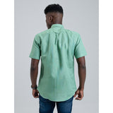 Ben Sherman Mens Linen Short Sleeve Shirt In Green