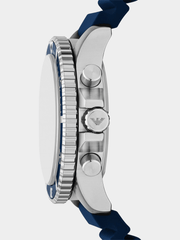 Emporio Armani Mens World Explorer Blue Silicone Watch