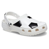 Crocs Kids Classic Soccer Ball Clog Shoes White & Black