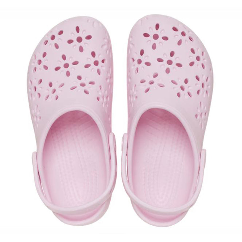 Crocs Girls Classic Cut Out Clog Shoes In Light Pink