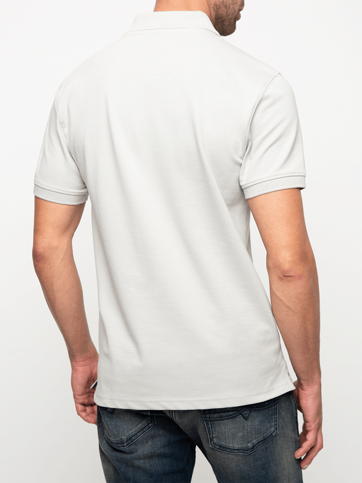Polo Mens Essential Pique Ss Golfer Light Grey