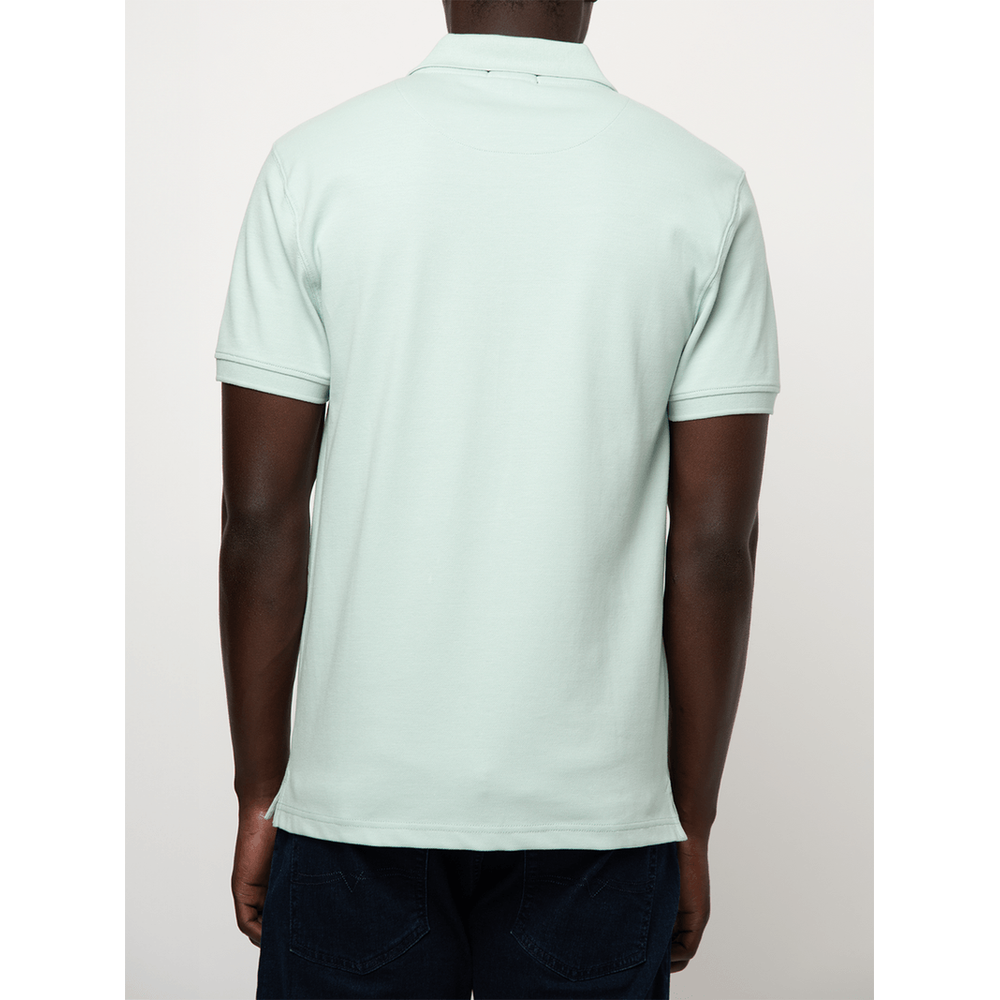 Polo Mens Short Sleeves Essential Pique Golfer In Aqua