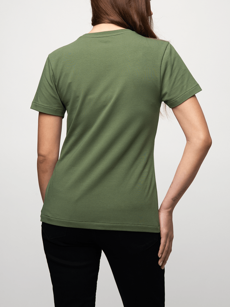 Polo Womens Olive Amelia Ss Embelished T-Shirt