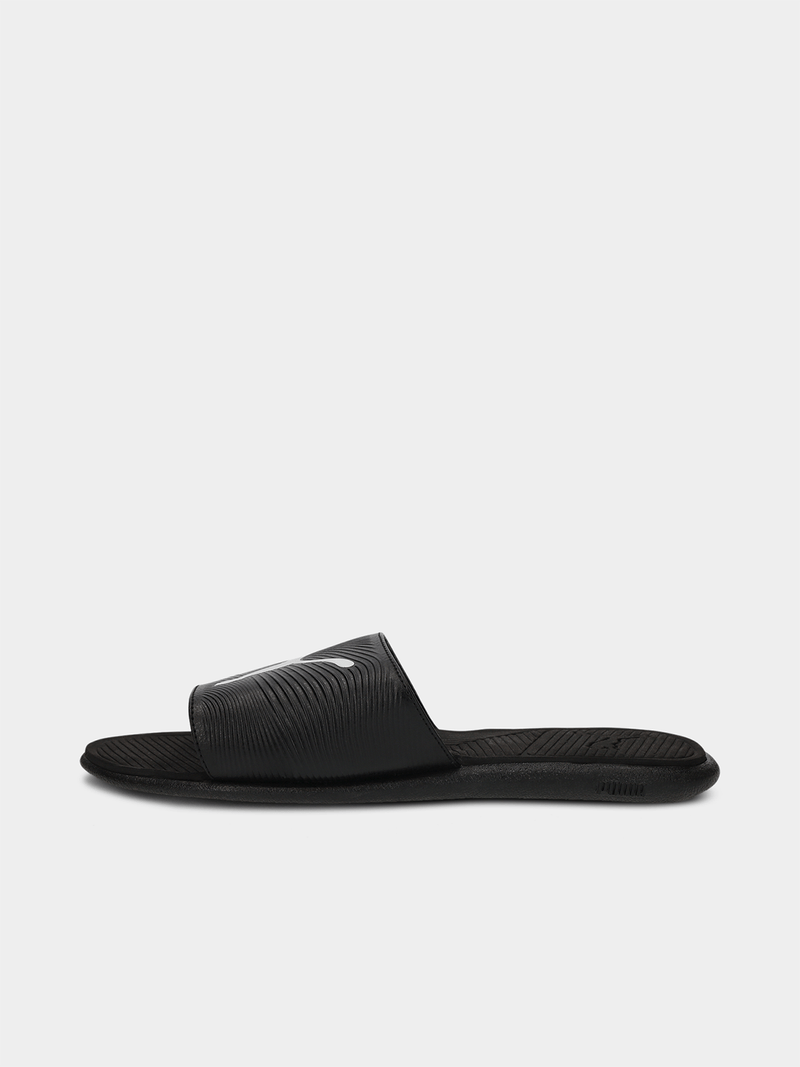 Puma Mens Sporty Cat Black Slides