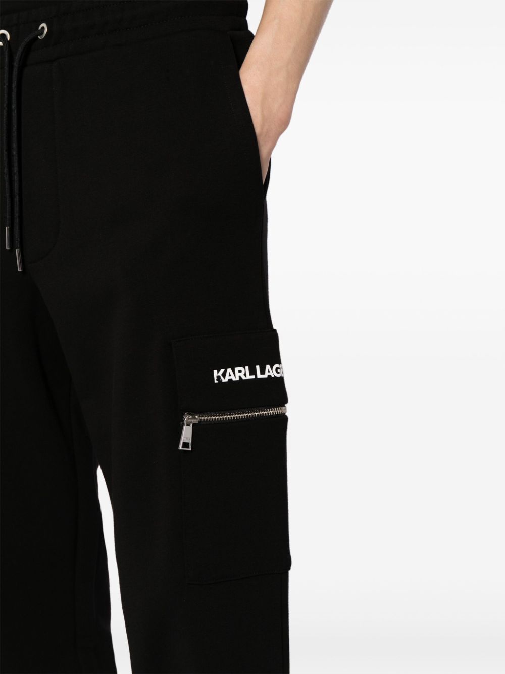 Karl Lagerfeld 236M1002 3D Pocket Sweatpants Black