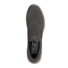 Skechers Mens Go Walk 8 Slip On Shoes In Dark Taupe