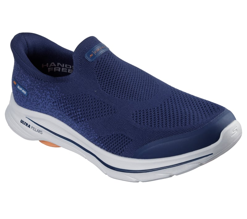 Skechers Mens Navy Go Walk 8 Slip-On Shoes