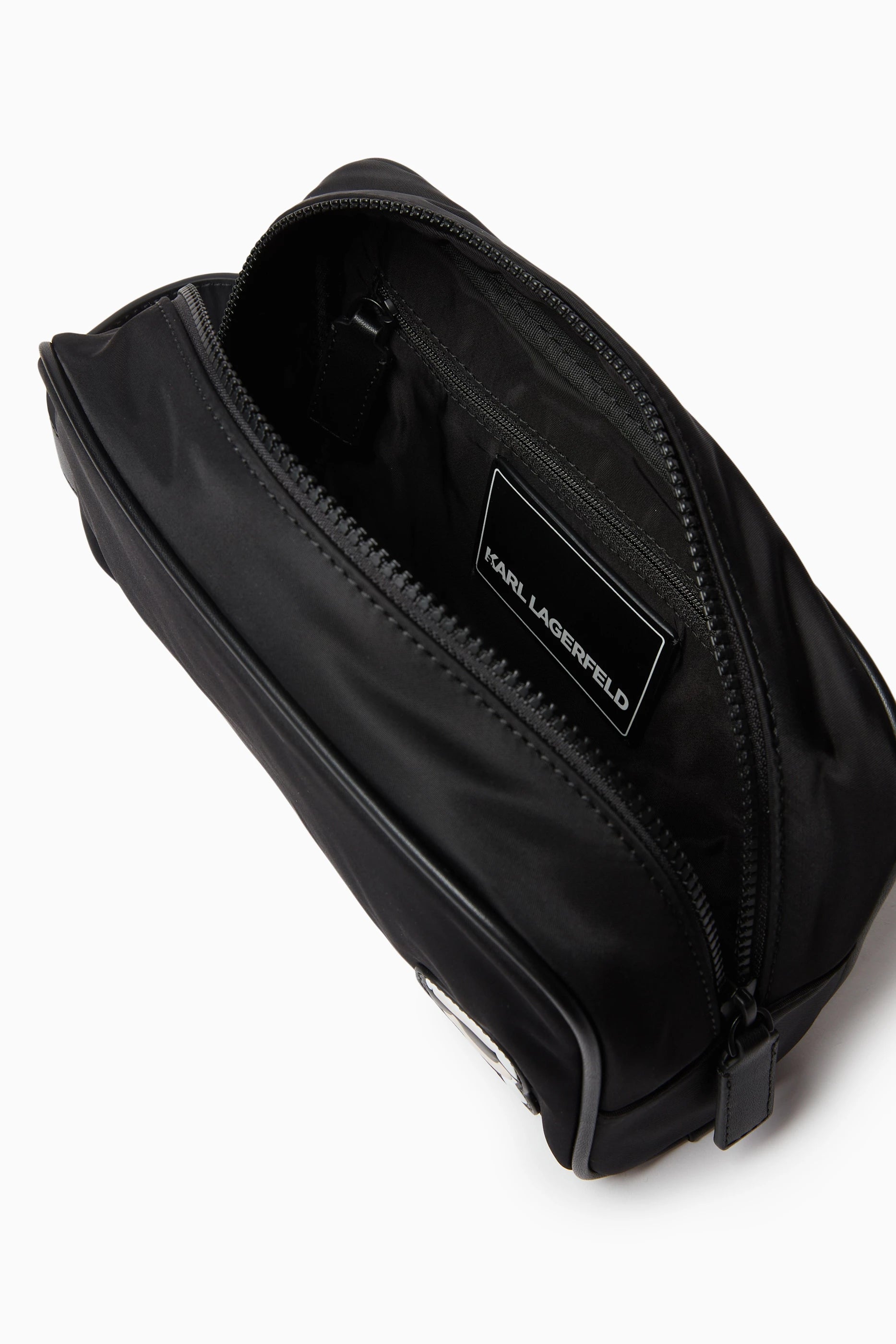 Karl Lagerfeld K-Ikonik Nylon Toiletry Bag In Black