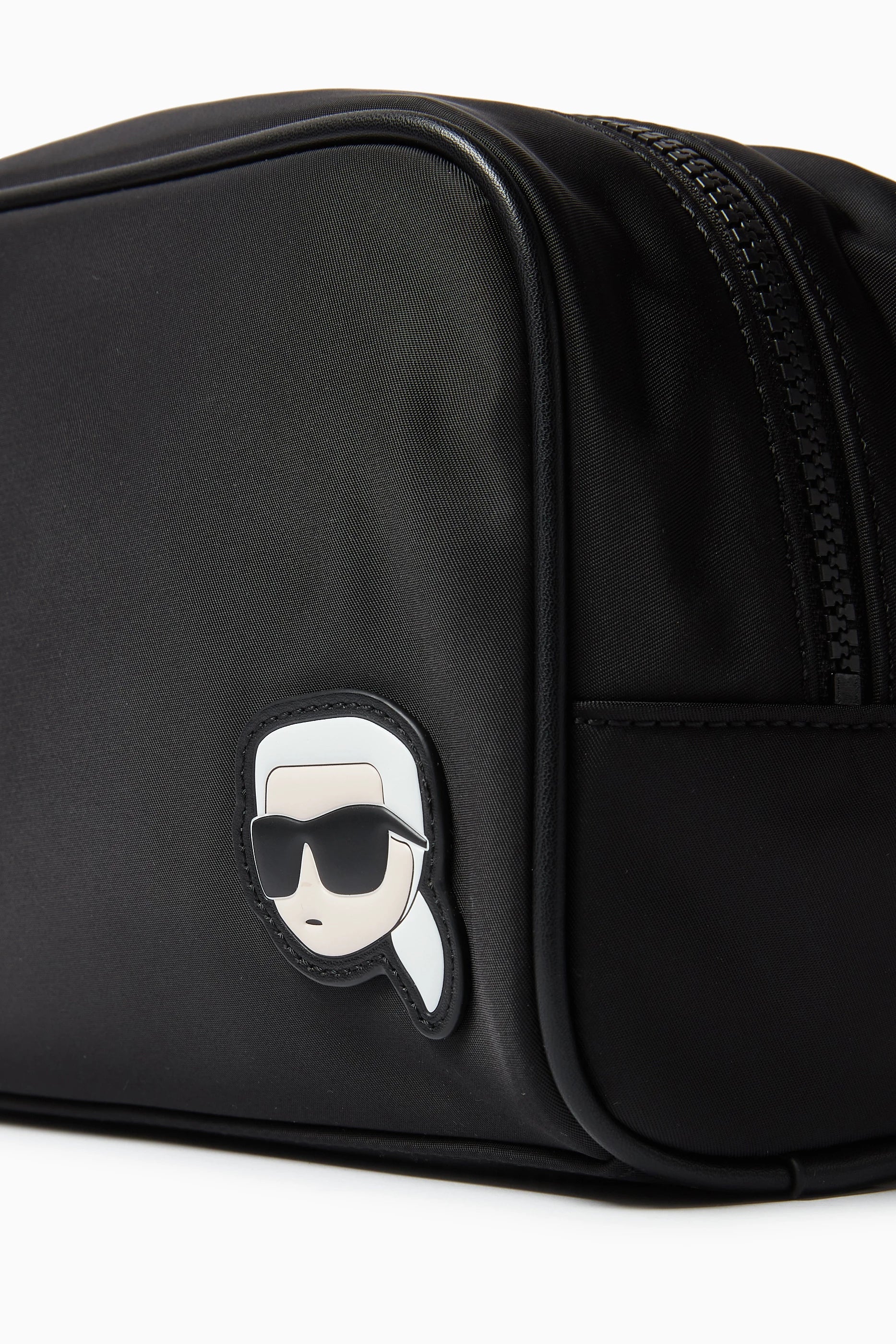 Karl Lagerfeld K-Ikonik Nylon Toiletry Bag In Black