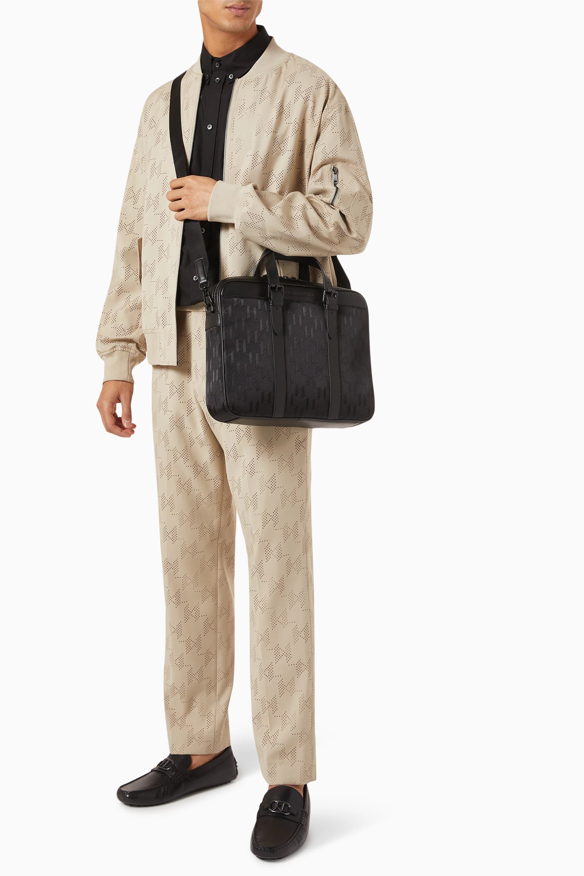 Karl Lagerfeld K-Etch Briefcase In Black
