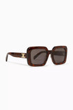 Celine Womens Square Frame Sunglasses In Brown