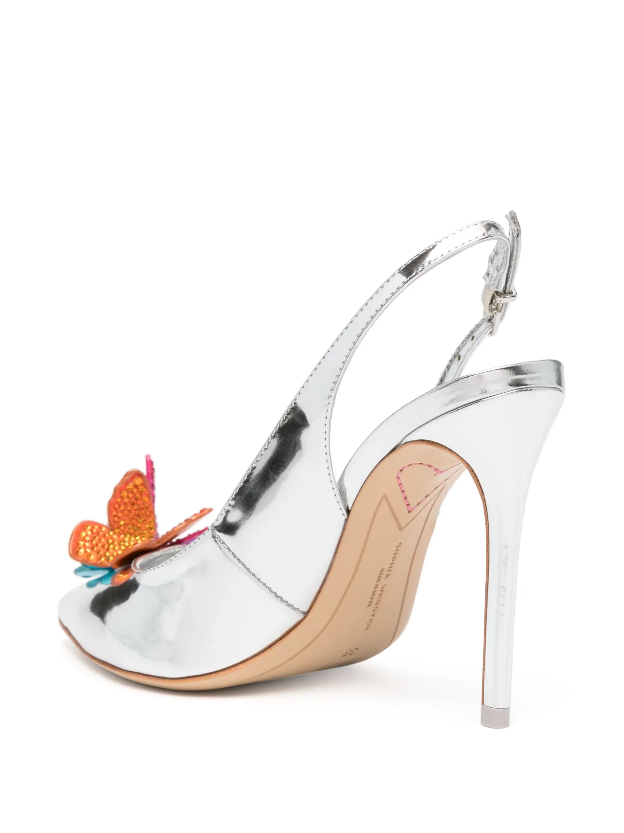 Sophia Webster Womens Vanessa Slingback Heels In Silver