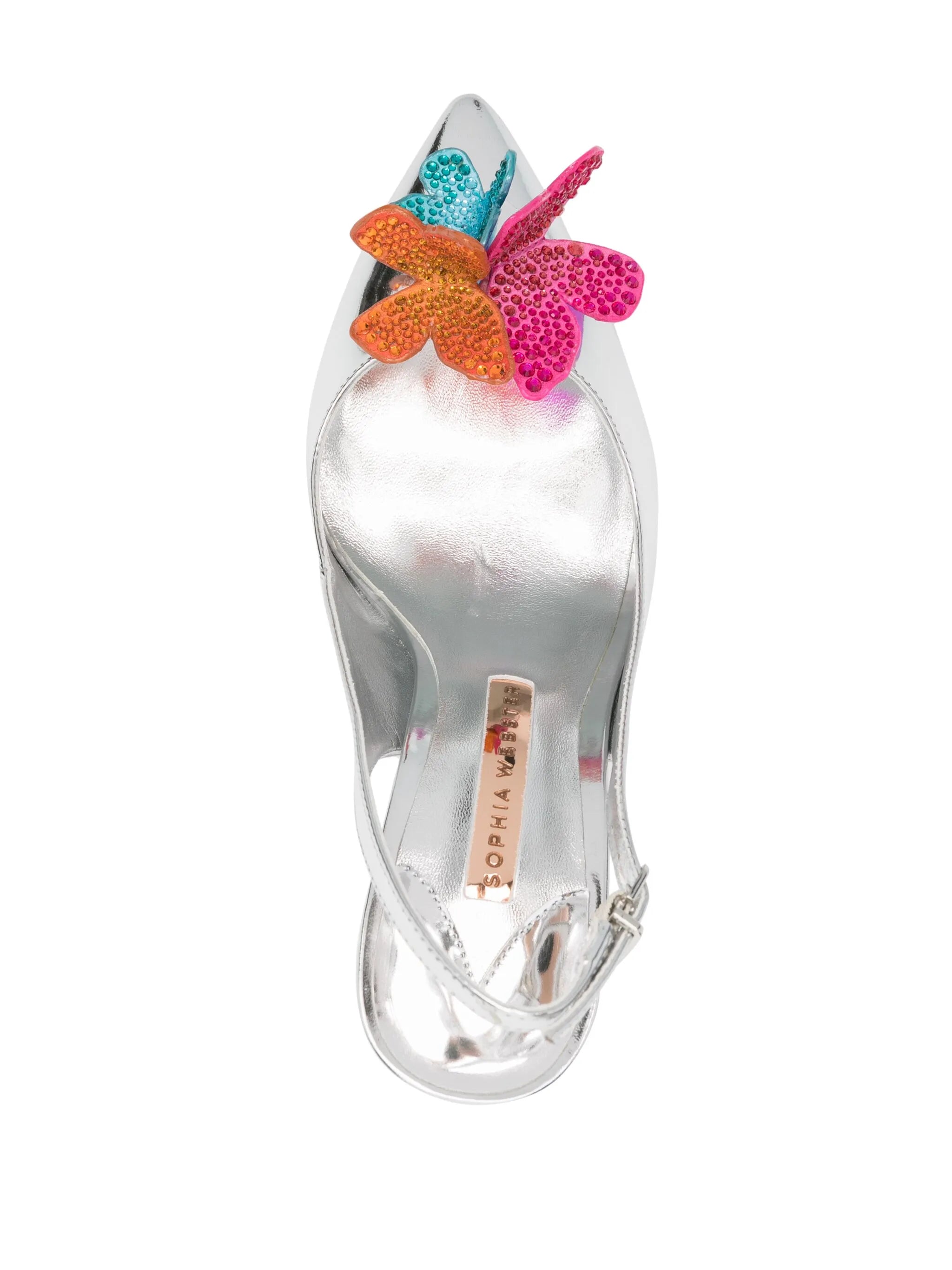 Sophia Webster Womens Vanessa Slingback Heels In Silver