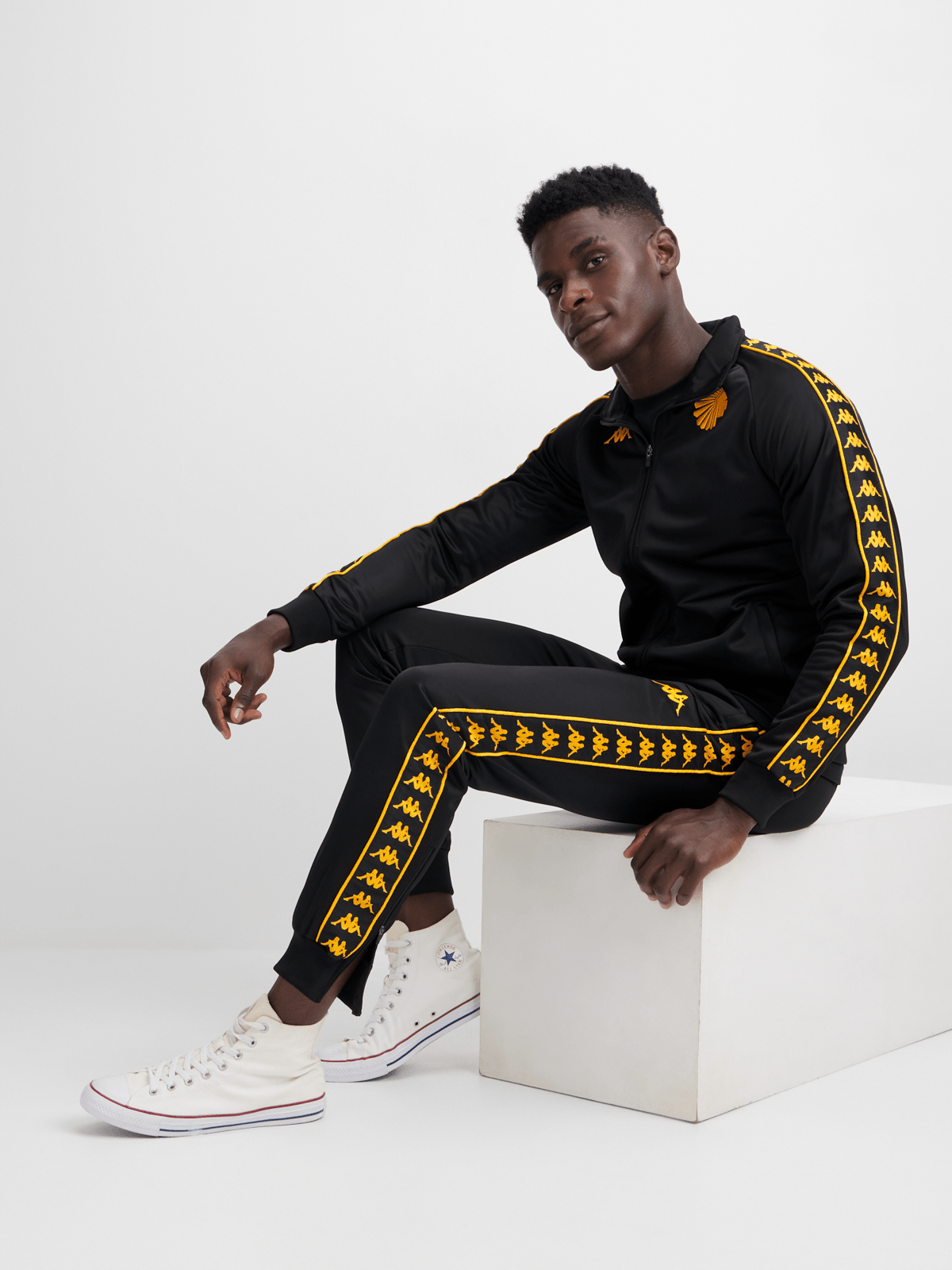 Kappa Kaizer Chiefs Banda Track Top Mens Tops In Black