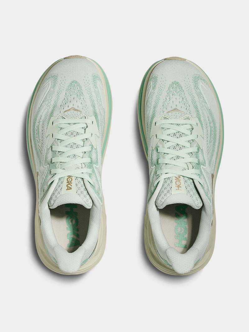 Hoka Womens Clifton 10 Sea Glass Jadeite Running Shoes