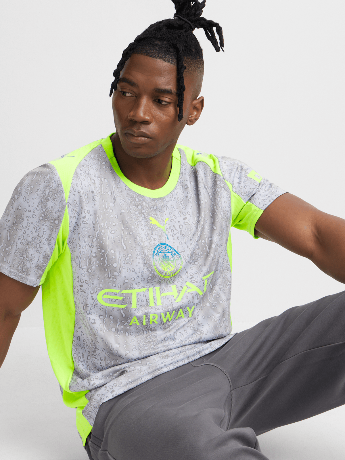 Puma Mens Manchester City Jersey In Cool  Grey