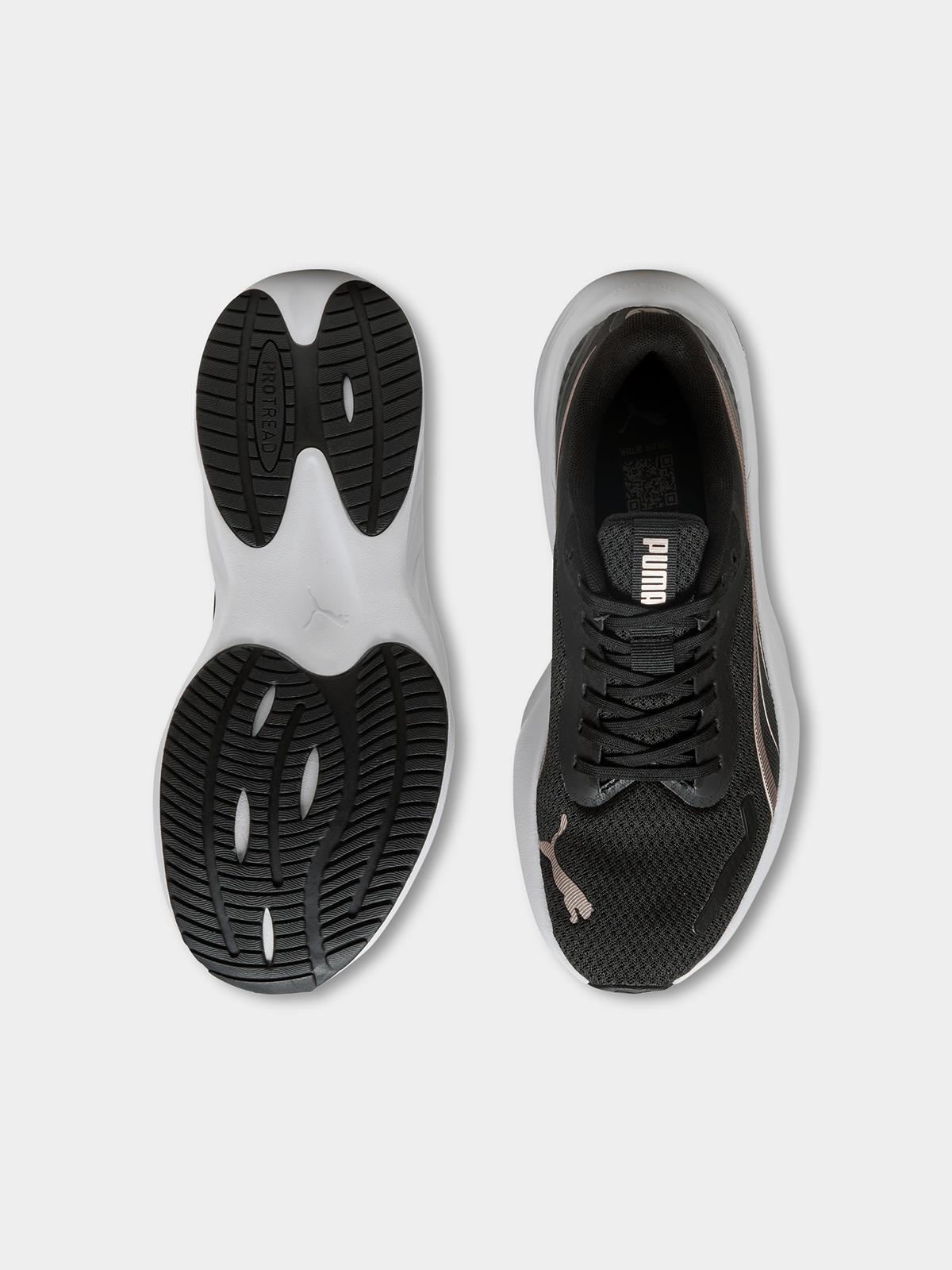 Puma Womens Pounce Lite Sneakers In Black/Rose Gold