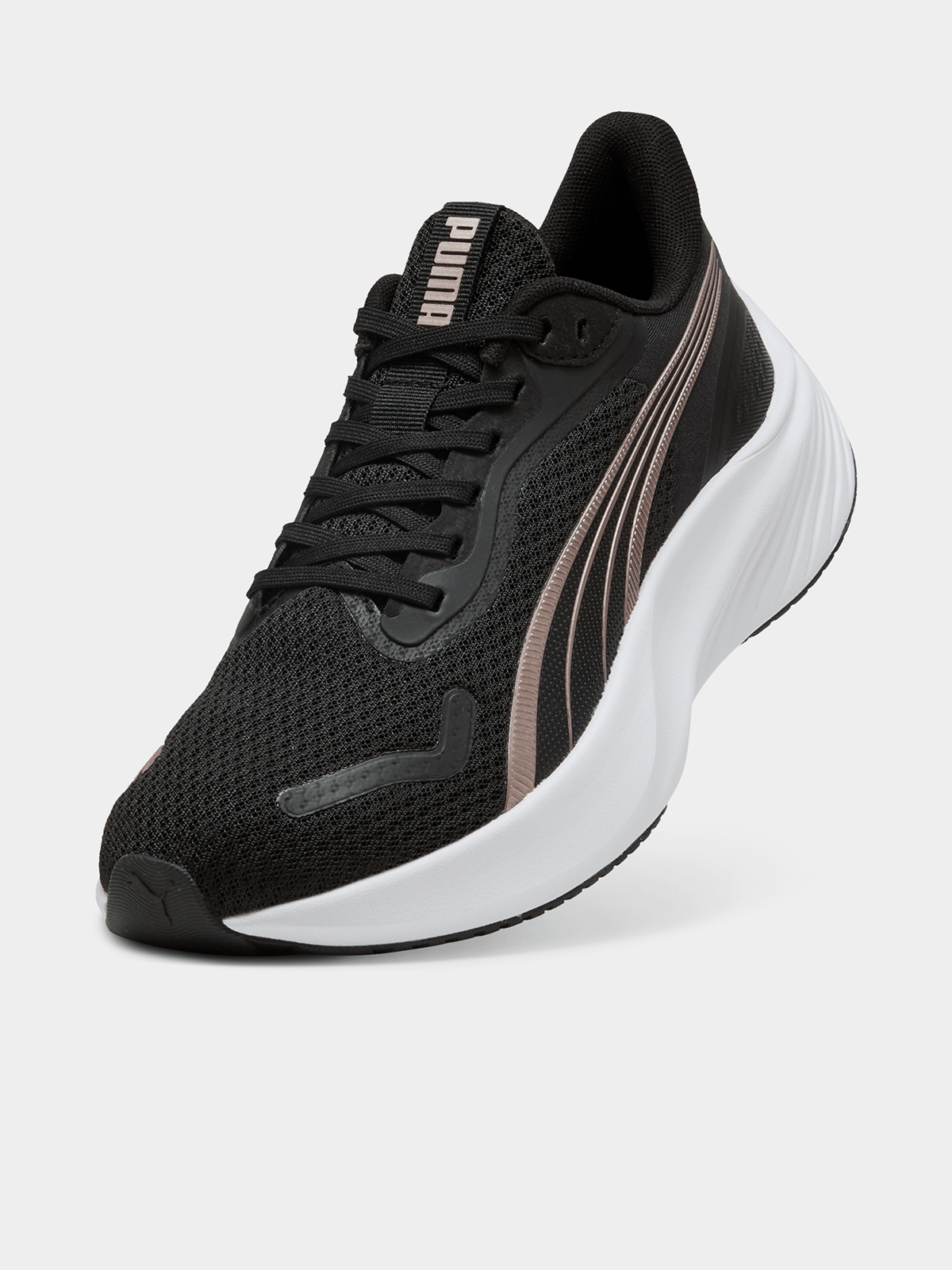 Puma Womens Pounce Lite Sneakers In Black/Rose Gold