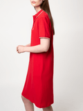 Polo Womens Leah Short Sleeves Golfer Dress In Red