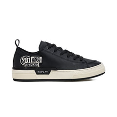 Replay Mens Raily Low Double Sneakers In Black