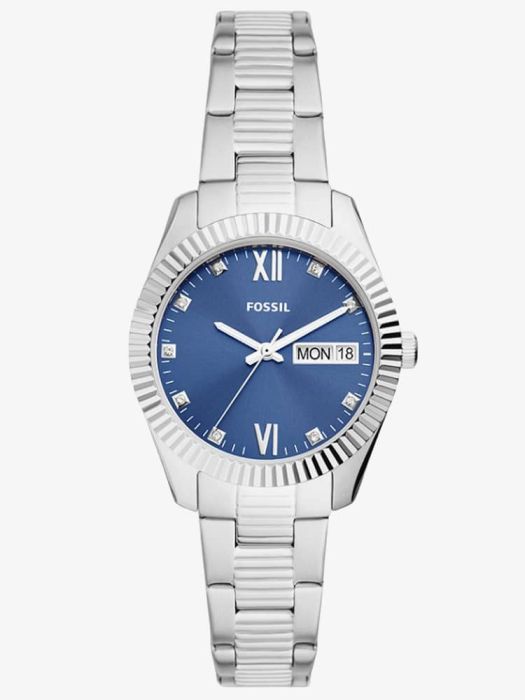 Fossil Scarlette Silver And Blue Watch