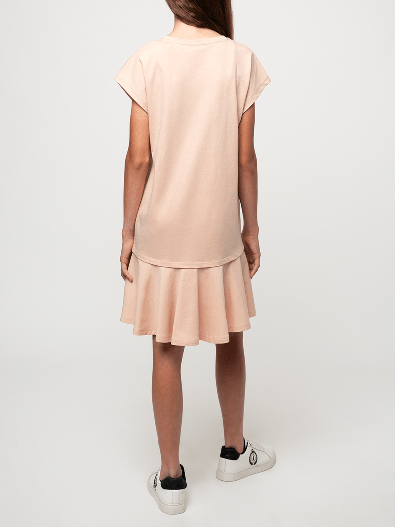 Polo Girls Emily Embroidered Dress Dusty Pink