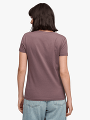 Puma Womens Essential Metallic Logo T-Shirt In Raison