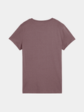 Puma Womens Essential Metallic Logo T-Shirt In Raison