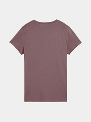 Puma Womens Essential Metallic Logo T-Shirt In Raison