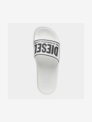 Diesel Mens White/Black Mayemi Cc Sandals