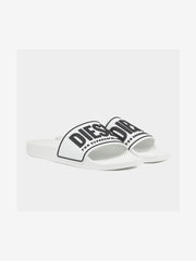 Diesel Mens White/Black Mayemi Cc Sandals