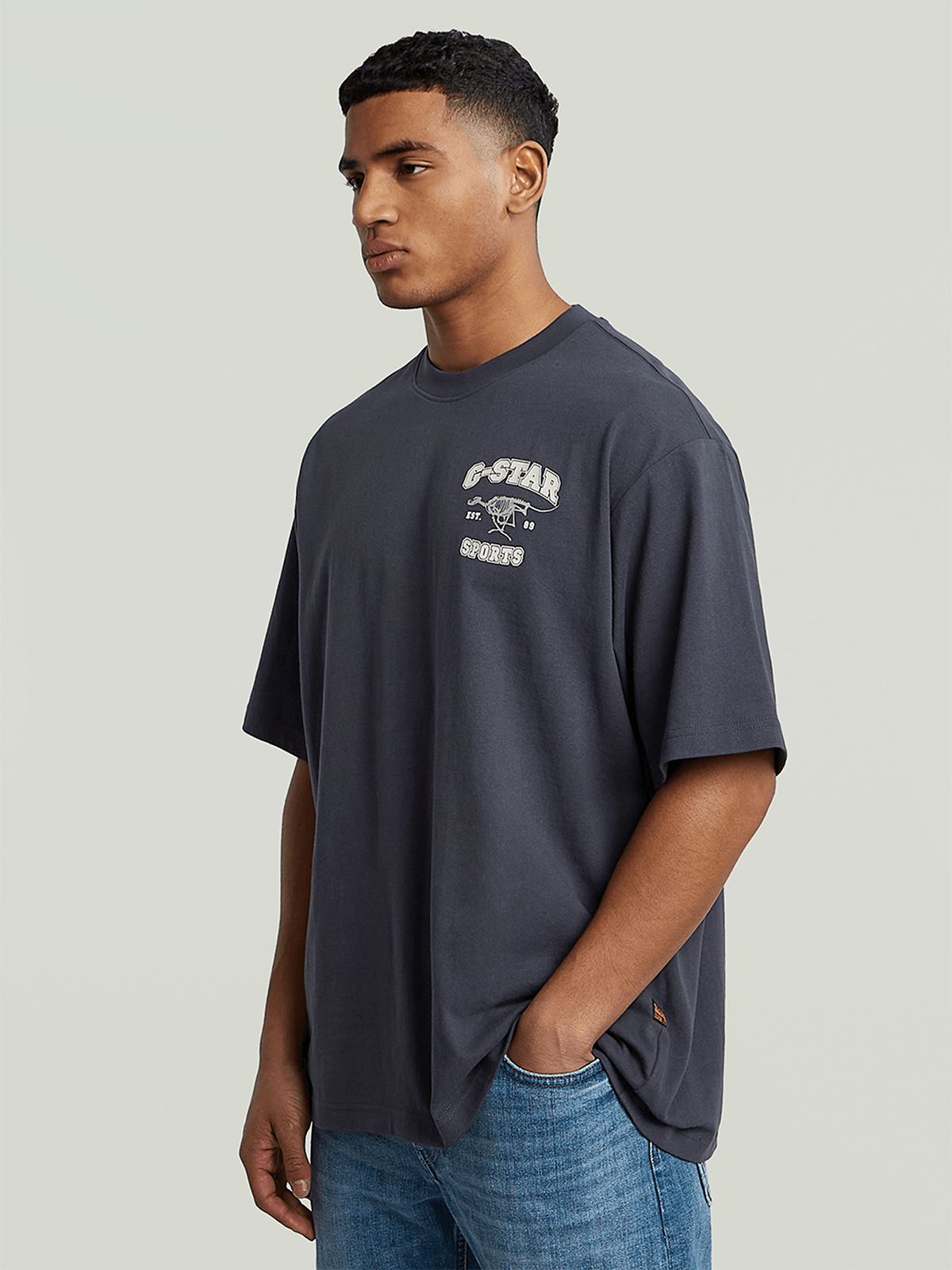 G-Star Raw Mens Running Dog T-Shirts In Blue