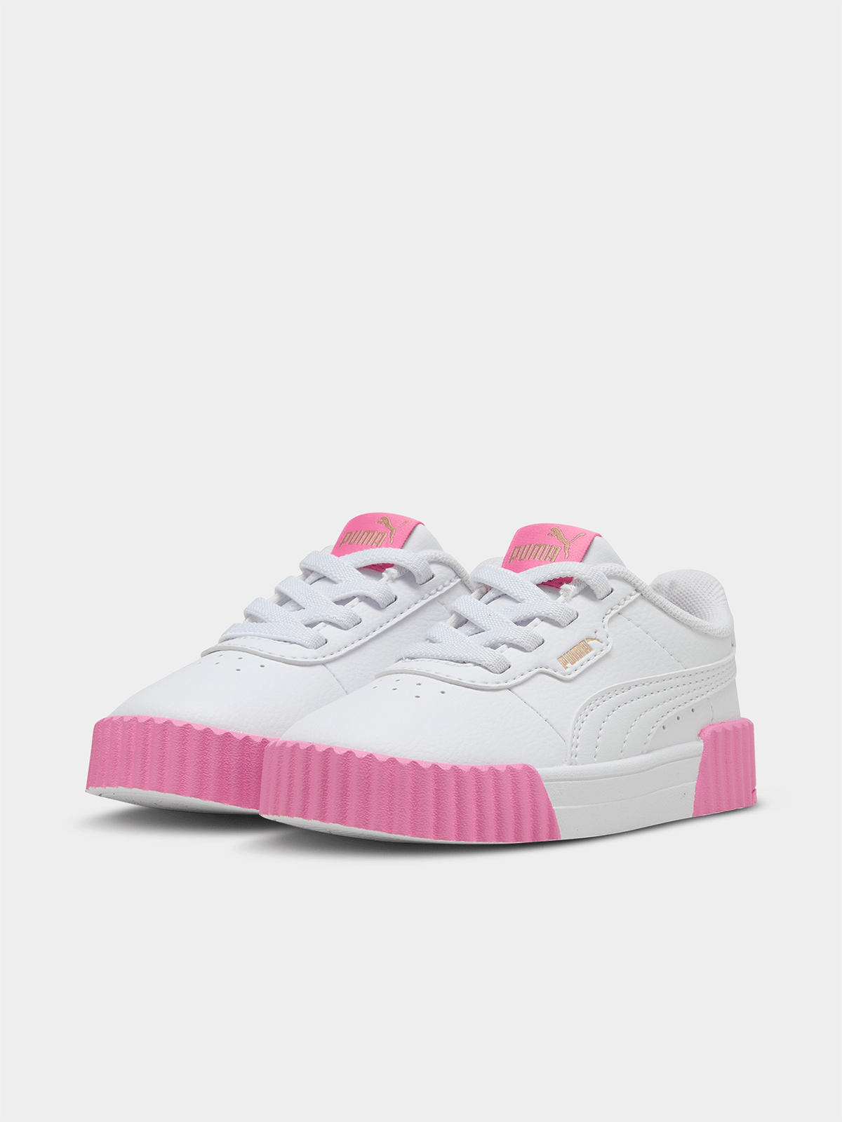 Puma Girls Carina 3.0 Jr Shoes White & Sweet Pink
