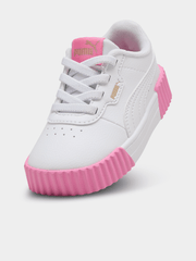 Puma Girls Carina 3.0 Jr Shoes White & Sweet Pink