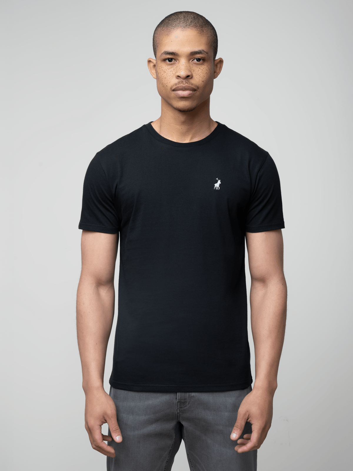 Polo Mens Crew Neck T-Shirts In Black