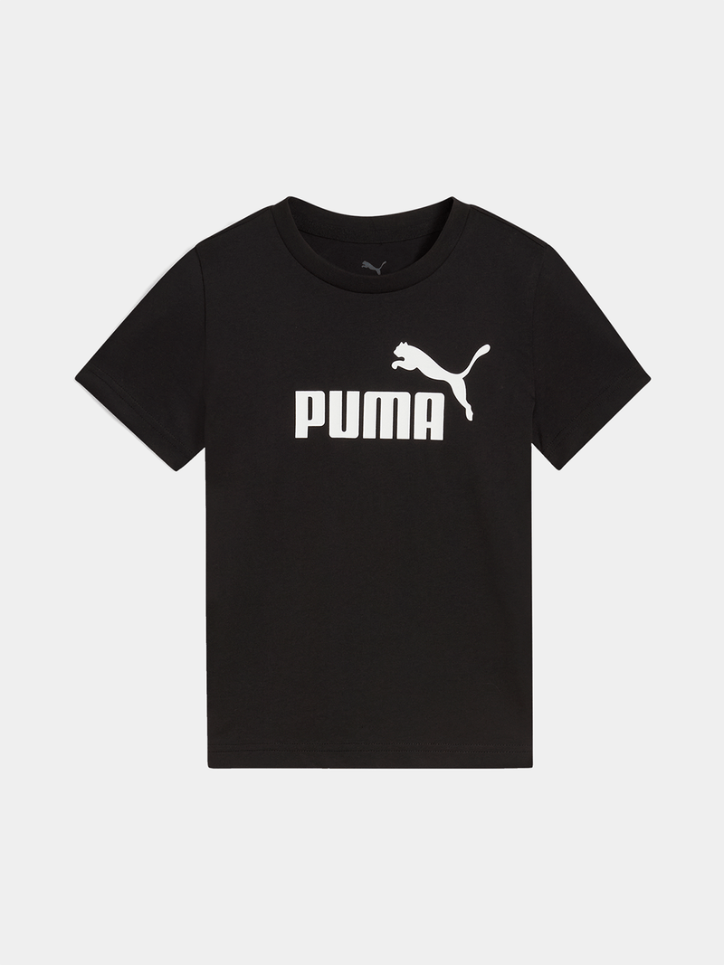 Puma Kids Black Ess No.1 Logo Tee